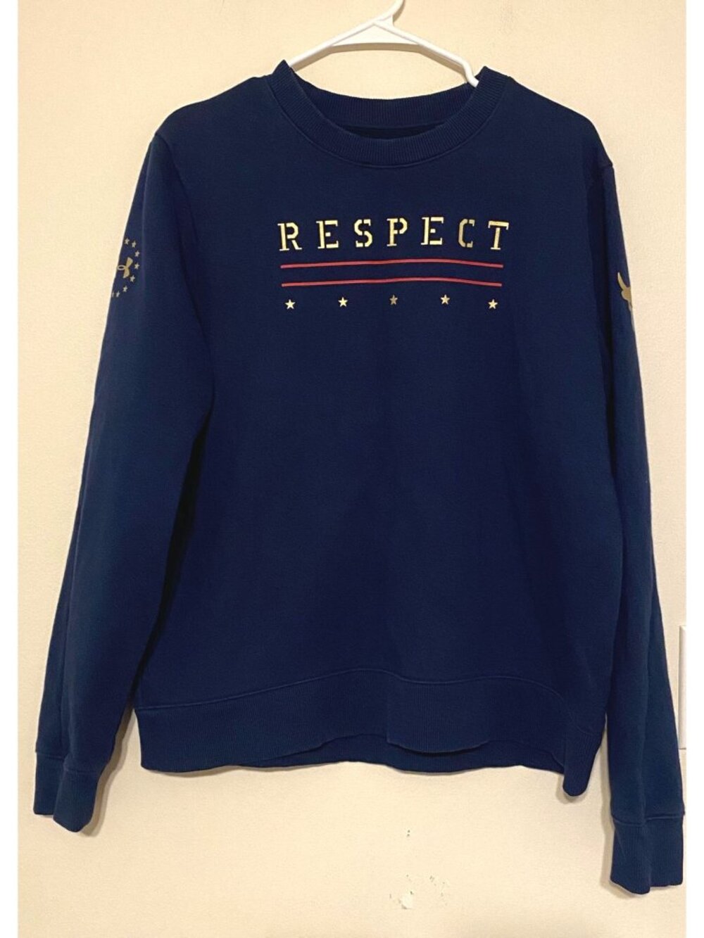 Under Armour Women's Navy Blue Freedom Project Rock Crewneck Sweatshirt Size XL